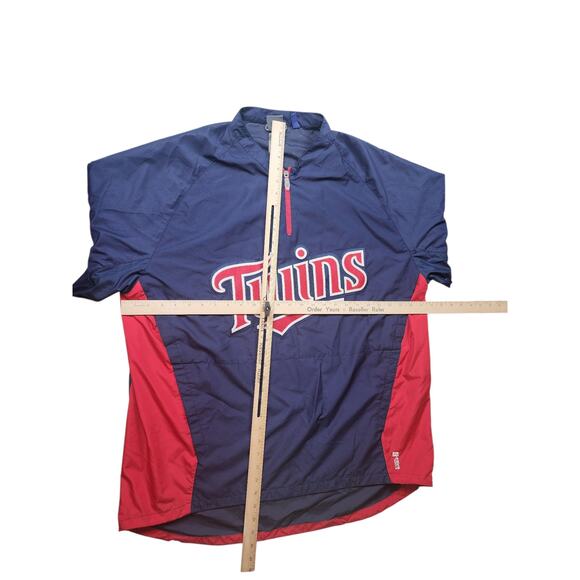 Majestic Minnesota Twins Pullover Windbreaker XL CoolBase Warmup Dugout Baseball - Picture 8 of 12